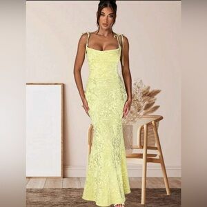 Solid Jacquard Sling Dress Square Neck Sleeveless High Waist Party Evening